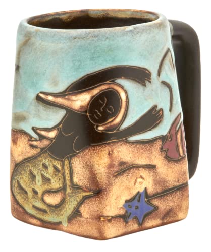 Mug de cerámica negra 12 oz miniatura 1