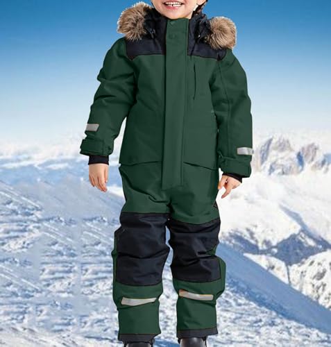DDAPJ pyju Snowsuit for Kids Girls Boys One Piece Snow Suits Waterproof Windproof Winter Overalls Snowboarding Ski Suits2