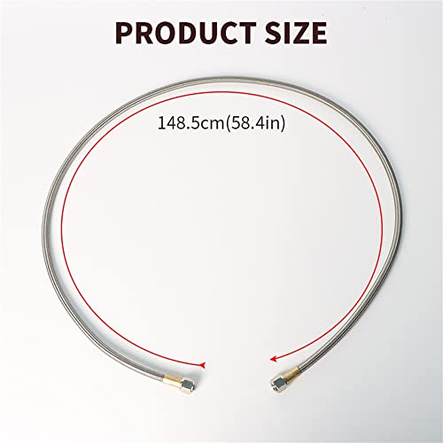 Bonilora 6 An Automatic Transmission Cooler Lines Kit 6An Hose Line Kit Fit Gm 4L60E 4L65Ea (Hoses Id 3/8", Lengh 55" And 58") #TOP6