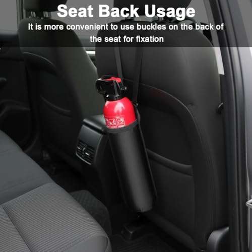 Image of STHIRA Compact Fire Extinguisher Hanging Bag Oxford Cloth Portable Holder Adjustable Straps Seat Back Trunk Mounted Emergency Pouch Cars Trucks RVs Car Cup Holder Accessories Multi-Function
