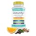 All-in-One Organic Immune Support Supplement 60 Vegan Capsules - Elderberry 500mg, Ashwagandha 500mg, 400mg Vitamin C and Zinc - Vitamin D3 - Immune Boosters for Adults