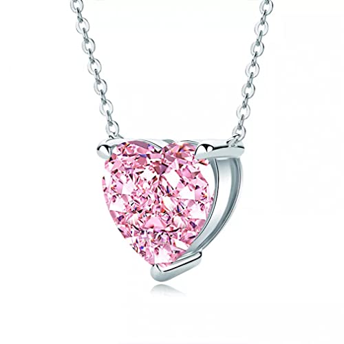 Collier cœur rose en argent sterling 925 le cadeau de mariage idéal