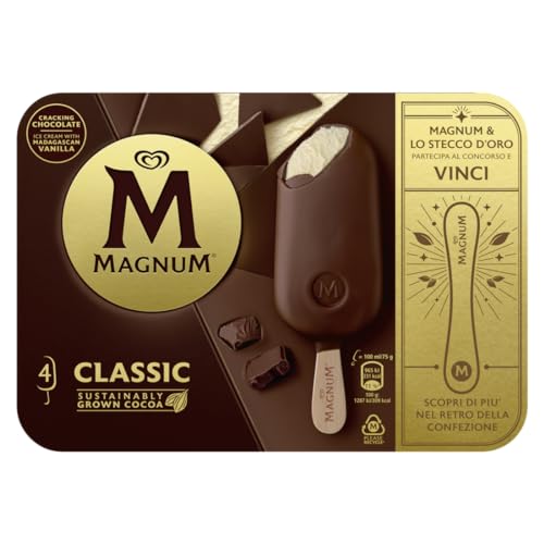 Magnum Glaces Classic - La boîte de 4 bâtonnets, 300g