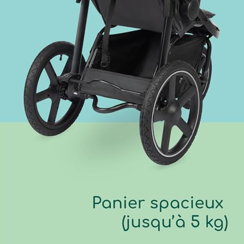 Bebeconfort Cloudy Poussette Tout Terrain 0 à 22 kg max. Poussette Canne Bébé Inclinable Pliage Rapide Poussette 3 Roues Guidon Réglable Panier de Rangement Spacieux Mineral - vue 6