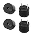 Aexit 4pcs DC Security & Surveillance 12V Active Buzzer Magnetic Continous Beep Tone Alarm 12mm Horns & Sirens x 9.5mm