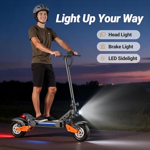 Image of Volpam 11 inch Electric Scooter, 800W Motor with Dual Suspension, Top Speed 31 MPH, Max 30 Miles Long Range, E Scooter for Commuting, APP Control, 220LBS Max Load