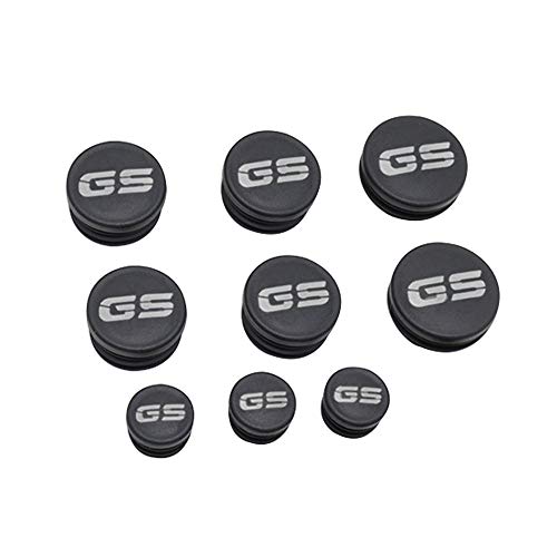 RuleaxAsi 9 PCS Quadro da motocicleta Plug Kit Protetor Tampa do furo Tampa do quadro Plugues de sub