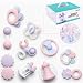 Deluxe 10 Piece Baby Rattle and Sensory Teether Play Set for Newborns | Suitable for 0-18 Months Old | Perfect for Boys and Girls | Teething Toys BPA Free for Early Development