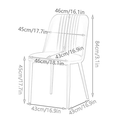 Chaises de salle à manger lot de 2 pour soulager le dos avec dossier capitonné - 4