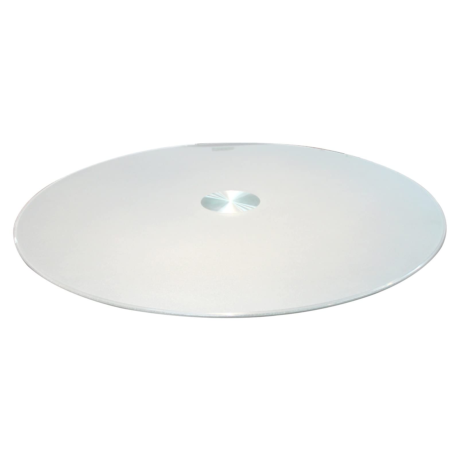Plateau tournant table verre 80cm pour partager de grands dîners conviviaux en famille.