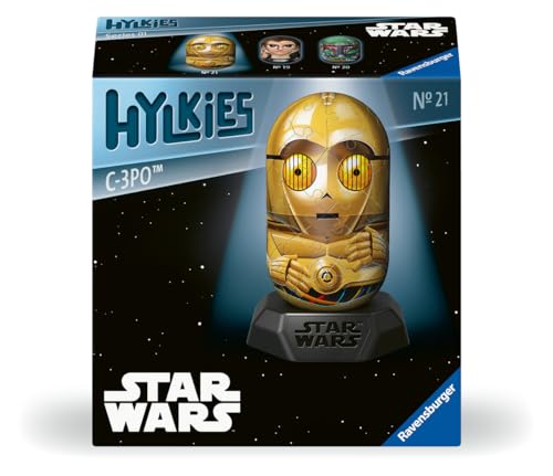 Ravensburger Puzzle 3D Hylkies Édition Star Wars Figurine n°21 C 3PO Adultes et Enfants 54 pièces numérotées à Assembler sans Colle Support Inclus Star Wars 12008008