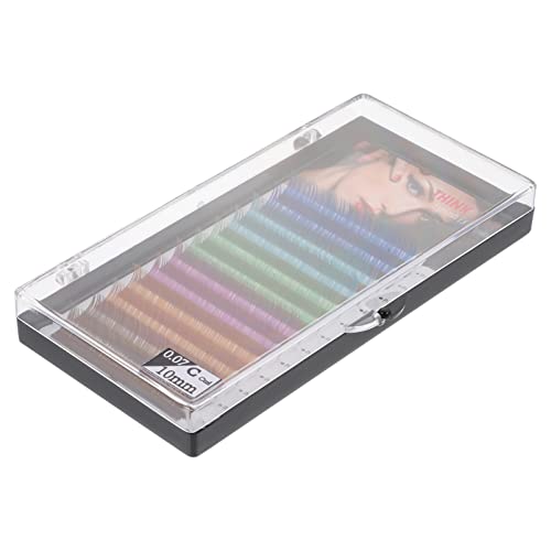 Didiseaon 1 Caja De Injerto De Pestañas Postizas Kit De Pinzas De Colores Pestañas Postizas Con Punta Fina Pestañas Postizas Adhesivas Extensiones De Pestañas Transparentes Extensiones