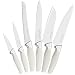 Chef Essential 6 Piece Knife Set With Matching Sheaths, Solid White