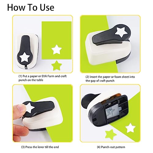Star Hole Punch, Star Punch, Star Paper Punch, Star Hole Puncher, Star Hole Punch For Paper Crafts, 1 Inch, 5/8 Inch, 3/8 Inch Hole Punch Shapes Star #TOP3