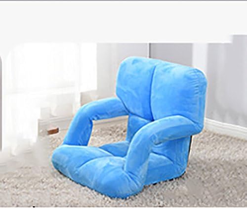 G-Y Lazy Sofa (with Armrests) Single Bed Chair, Computer Chair Without Legs Sofa (Color : Blue)