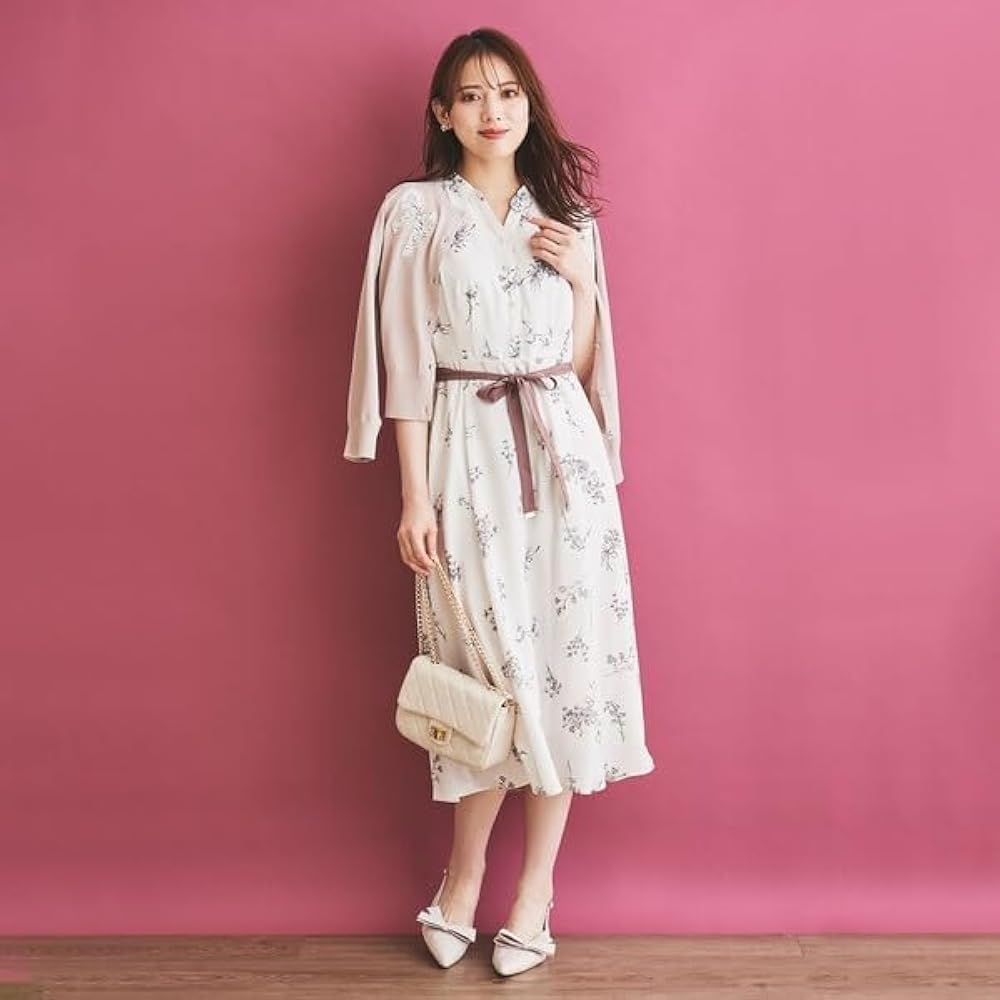 Amazon.co.jp: [レッセパッセ] リボンブーケプリントワンピース