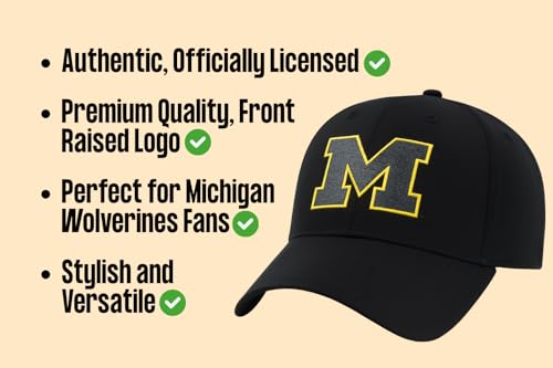 Gorra ajustable oficial Michigan University multicolor miniatura 5