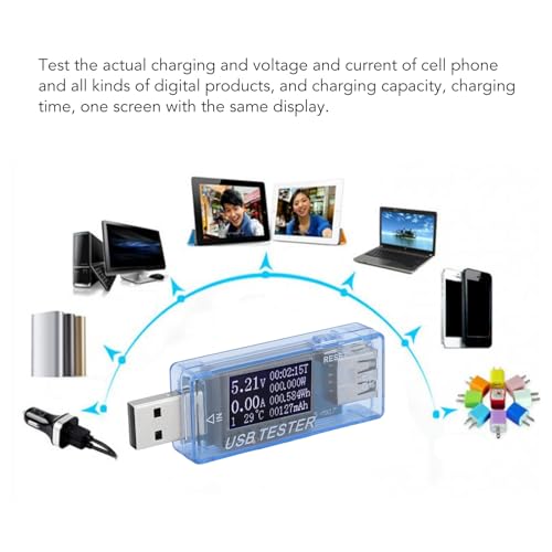 Image of USB C Tester Power Meter, 8 in 1 Digital Display Multifunction Type C USB Current Voltage Charging Detector Voltmeter Ammeter, for Power Supply Equipment
