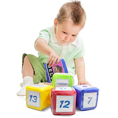 Eamay Playing Game Dice Soft Foam Cubes, Set Of 4 Learn Pocket Cubes, Ages 5 Months And Up. #TOP1