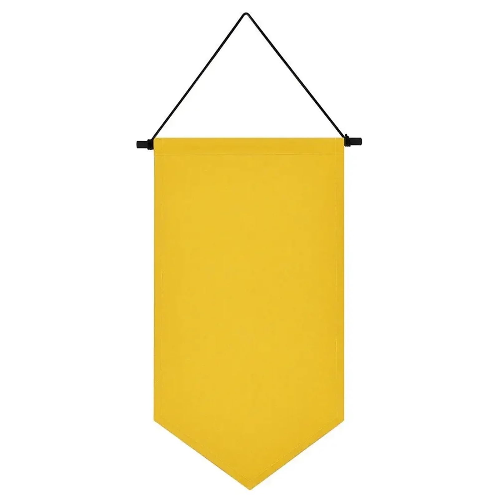 Pin Wall Display 6pcs Triangle Flag Wall Hanging Canvas Brooch Pin Display Multifunctional Badge Storage Pennant(Yellow)