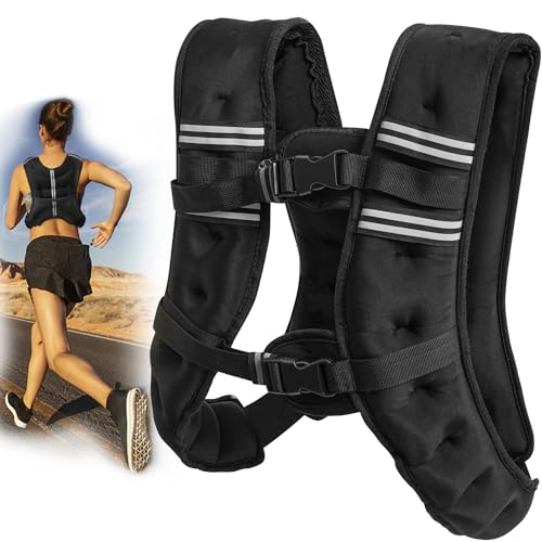 Pesas, Sports Dorkis 10 kg Chaleco de Peso, Chaleco Lastrado Ejercicio, Chaleco de Entrenamiento Fuerza, Chaqueta de Peso, Chaleco con Peso para Ejercicio, Chaleco Ponderado...