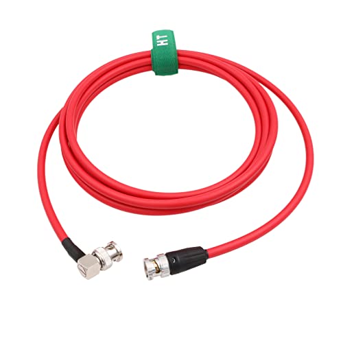 HangTon 12G 4K Raw SDI Coaxial Video Cable BNC to BNC Canare LV-61S 75 ohm for Canon Blackmagic Camera Monitor Flexible Shielded 1.5M Red