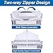 KALYVON Portable Bassinet Cover for Cats & 2-Way Zipper, Bassinet Mosquito Net Cover, Breathable Bassinet Net Cover, Mosquito Net for Baby Crib to Keep Cats/Bugs Out (White)
