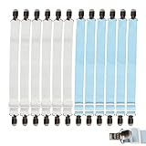 MULTIUSOS: Nuestros clips para sábanas se pueden usar para unir sábanas planas o ajustadas y otras fundas de edredón como colchones. Se pueden utilizar para atar sábanas, colchones, manteles, fundas nórdicas, edredones, mantas, sábanas y camas regulables, camas con almohadas, viscoelásticos, sofás cama, etc.