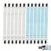 12Pcs Letto o Divano Bretelle Elasticizzate Regolabili,Elastici per Lenzuola Regolabili Bretelle per coprimaterassi Angoli Lenzuola, Letto o Divano(bianco e blu)