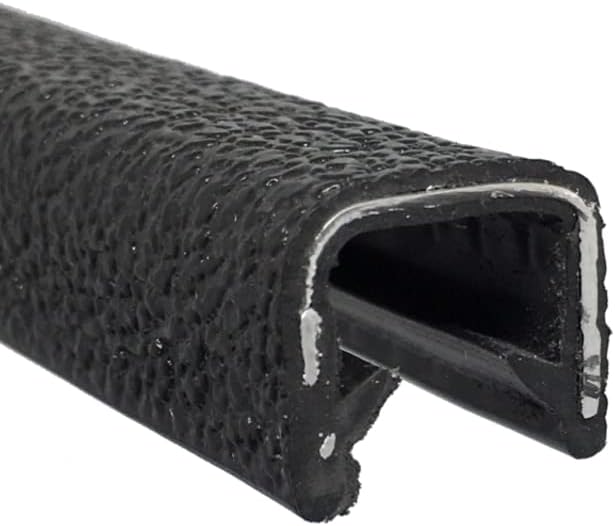 Large black rubber car edge protective trim 16.9mm x 15.3mm