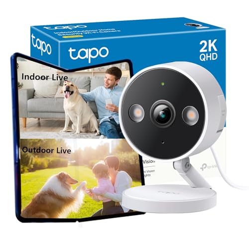 Tapo C120 2K 4MP Indoor Outdoor Camera House Security Camera, Dua...