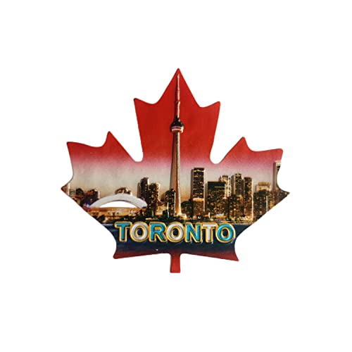 Imán para refrigerador 3D Hoja de Arce Toronto Canadá