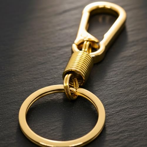 Image of THE MEN THING - Stylish Multicolor Stainless Steel Keychain for Men & Boys (IRON LOOP GOLD - Prime)