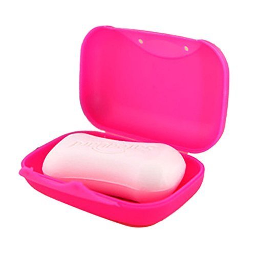 CELLEBII Plastic Travel Soap Box Soap Case Holder for Bathroom Multicolour