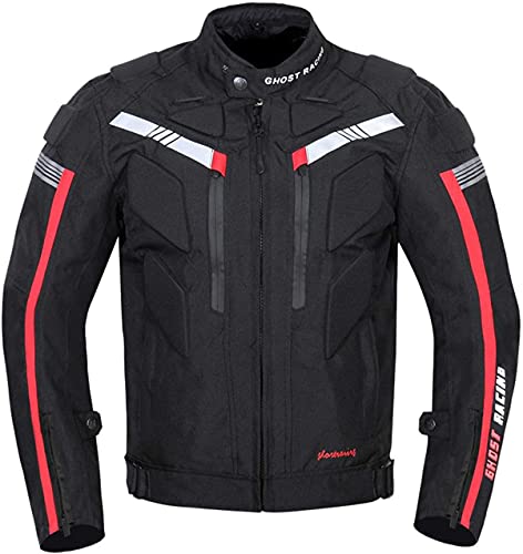 ZLYJ Chaqueta De Motociclista para Hombre, Chaquetas De Motociclista para Motociclista A Prueba De Viento Equipo De Protección De Cuerpo Completo Blindado, A Prueba De Lluvia, Disponible B,L