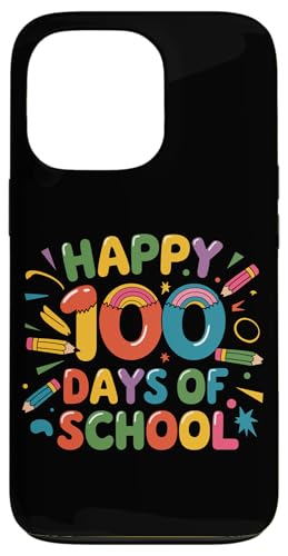 Carcasa para iPhone 13 Pro Arte gráfico divertido de Happy 100 Days Of School
