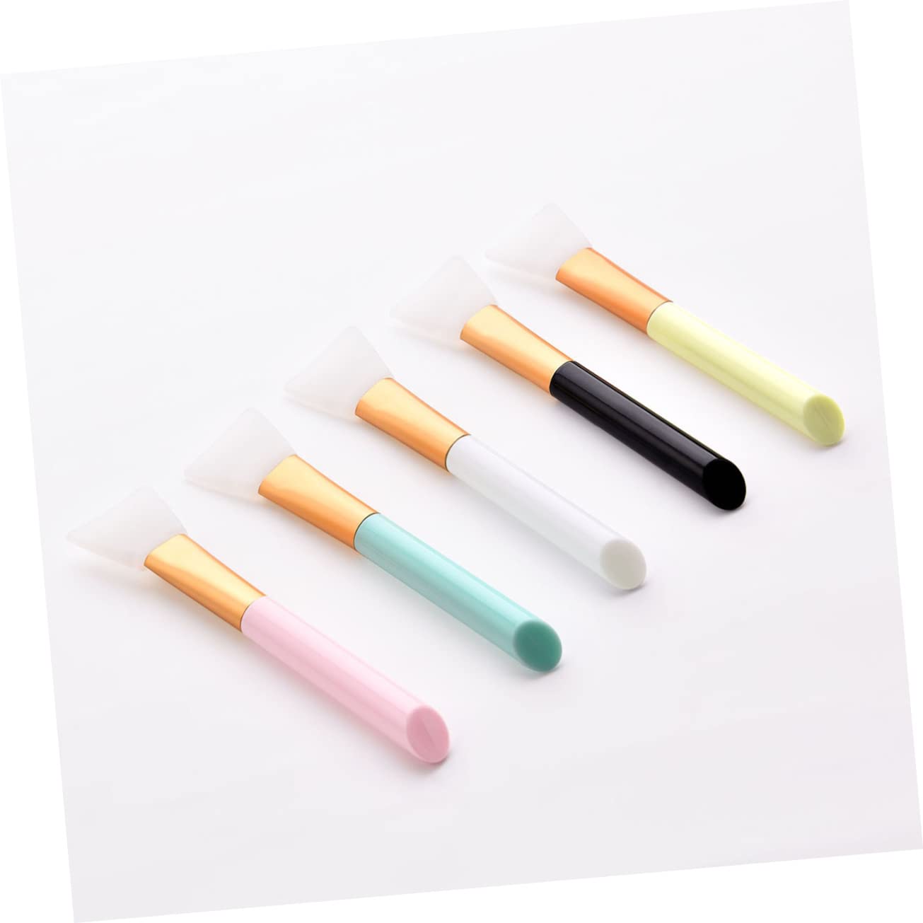 NULYLU Wooden Handle Silicone Makeup Brush Facial Brush for Women Single Pack Easy to Clean Random Color