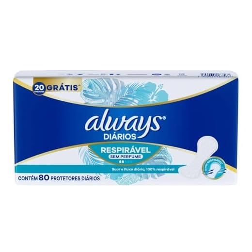 Always Protetores Diários Diários Sem Perfume Respirável-1 Unidade