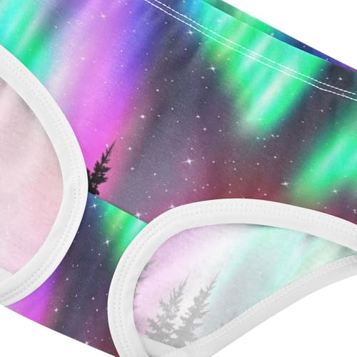 Animal Toddler Girls Underwear 2t Cotton Girl Panties Cute Vibrant Night Sky Colorful Aurora Briefs Girls Undies4