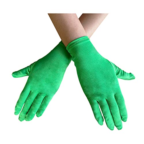 Short Satin Opera Gloves, Formal Dancing or Wedding Bridal Glove for 80s & 90s Themed Tea Party or Evening Dance WG-S-G1