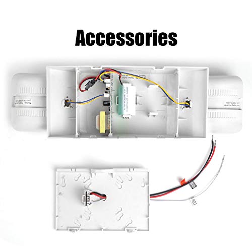 AKT LIGHTING Commercial Emergency Light, Back-up Battery Emergency Exit Lighting Fixtures with Adjustable Hardwired 2 LED Head Wall Mount White for Hallways/Stairways, UL Certified(6 Pack) - Image 5