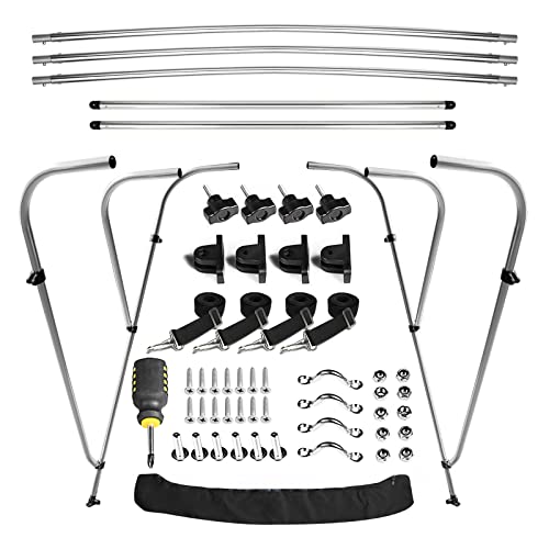 Image of Leader Accessories 10 Colors 3-4 Bow Bimini Top for Boats Boat Canopy Cover