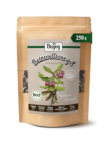 Biojoy BIO-Beinwellwurzel (250 g), getrocknet und geschnitten, Beinwell-Tee (Symphytum officinale)