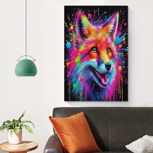 TDSNKAVHB Fox Cuadro En Lienzo Cuadros Decoracion arte Pinturas Murales Cuadros Modernos Impresiones Lienzo Para Salon Dormitorios Comedor Pasillo 20x30inch(50x75cm)