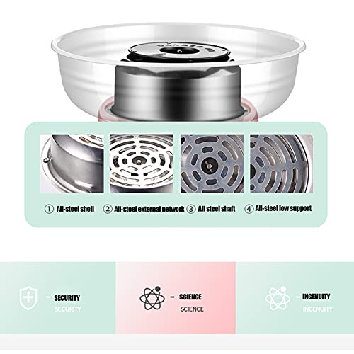 YASAHNG Elektrische Zuckerwattemaschine Professionelle DIY Zuckerwatte Maschine, Einfache EIN-Tasten Bedienung, Geeignet… – Bild 3