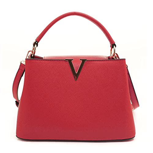 Image of EVVE Women's Small Satchel Bag Classic Top Handle Purses Fashion Crossbody Handbags with Shoulder Strap