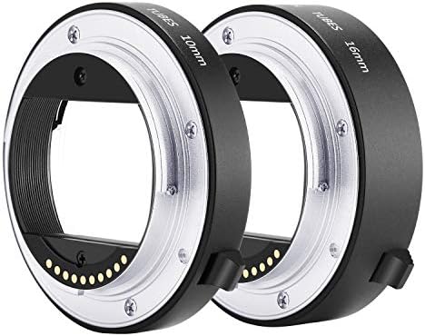 NEEWER Metal AF Macro Extension Tube Set 10mm 16mm Compatible with Sony NEX E-Mount Camera a9 a7 a7II a7III a7RIII a7RII a7SII a6000 a6300 a6500