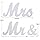 Mr & Mrs Hochzeitsbuchstaben - Vintage PVC Buchstaben Für Tischdeko, Weiß