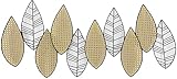 Décoration murale en métal – Simple mais luxueuse. Pour une finition dimensionnelle avec de la peinture dorée. Parfait pour tout décor de maison d'inspiration moderne. Fabriqué en matériau métallique de fer durable peut servir votre maison pendant de nombreuses années.