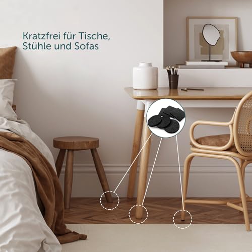 shinfly Filzgleiter Selbstklebend Set 104 Stück - Filz gleiter für Stühle 3mm Dicke - Möbelgleiter Filz Selbstklebend Mit Idealer Klebkraft - Stuhl Filzgleiter für Möbel